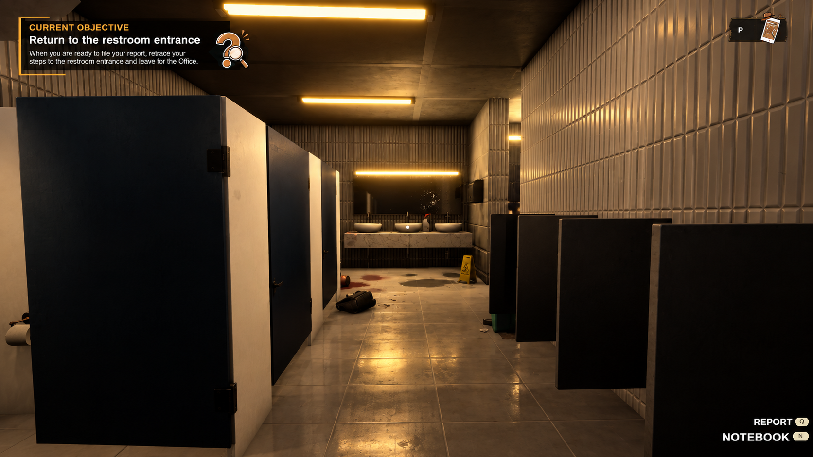 The Bloody Restroom crime scene